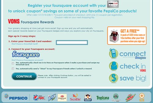 Foursquare-vons-rewards