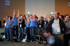 Google Wave team celebrates
