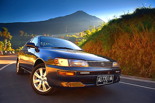 A car at valley of Lawu